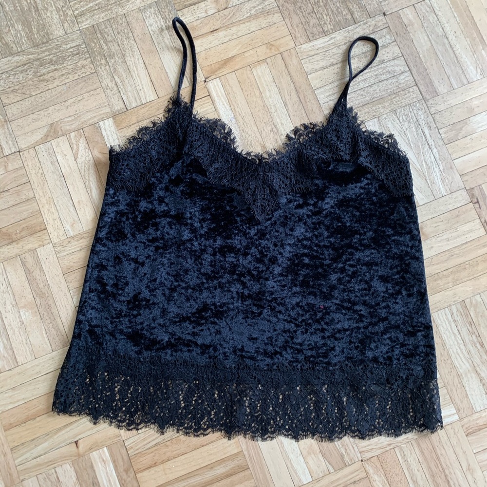 H&M black lace tank